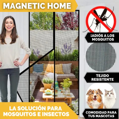 PROTECCIÓN TOTAL CON ESTILO MOSQUITERA MAGNETICA PARA VENTANAS